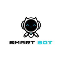 smart robot logo design vector