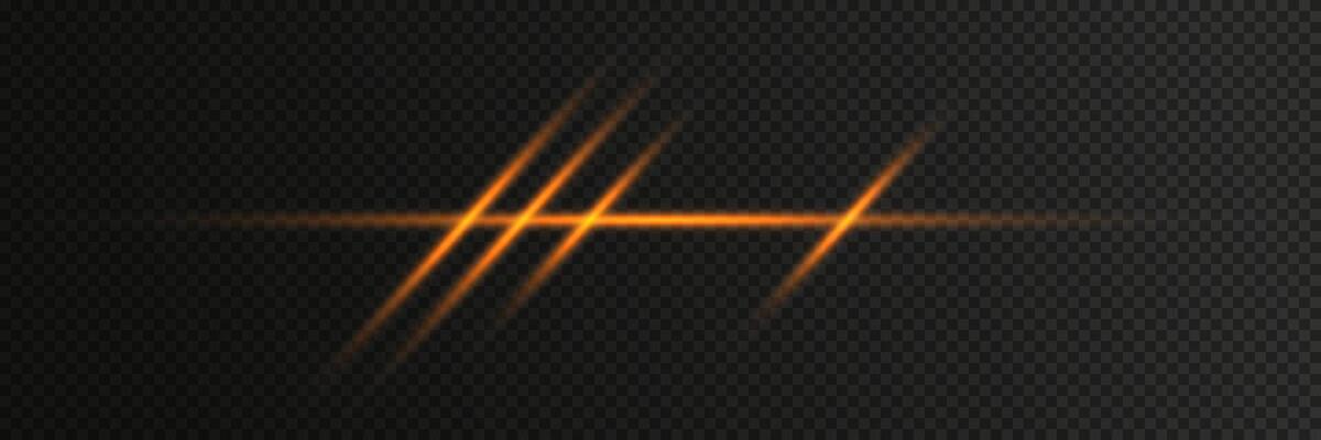 Trendy gold horizontal glow lines