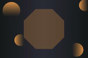 A black background with a large brown octagon in the middle vector