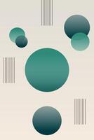 A series of green and blue circles are arranged in a pattern vector
