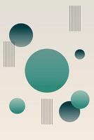A green and white abstract design with circles and lines vector