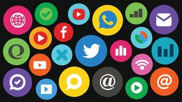 flat icons for mobile apps vector