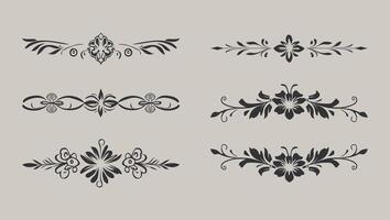 Elegant Decorative Floral Border Illustrations vector