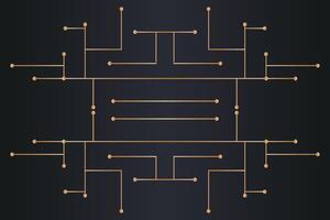Black and gold design with many lines and dots vector