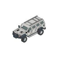 An illustration of a vehicle on a white background vector