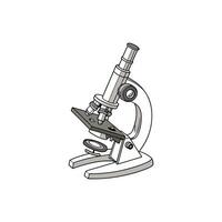 Microscope illustration isolated on white background vector