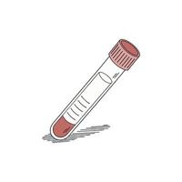 A test tube with a red cap on it vector
