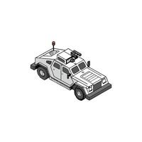 A cartoon vehicle is shown on a white background vector