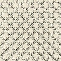 outlined leaf geometric seamless pattern vector
