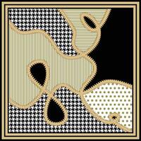 abstract geometric collage hijab scarf vector