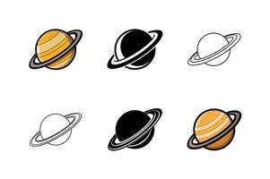 Space Objects Silhouette Set - Planets, Rockets, and Cosmic Exploration Icons vector