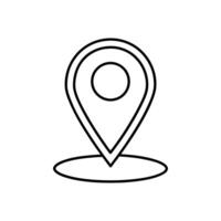 Map Pin Icon - Minimalist Location Symbol for Navigation and Event Planning Art vector