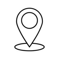 Location Marker - Minimalist Pin Symbol for Navigation, Maps, and Event Organization vector