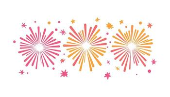 Fireworks Display - Colorful Burst for Festive Events and Party Celebration Art vector
