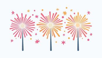 Celebration Fireworks - Colorful Burst for Festive Events and Party Graphics vector