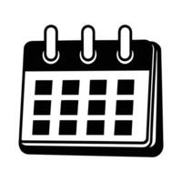 Minimalist Calendar Icon - Design for Event Scheduling and Invitation Graphics vector