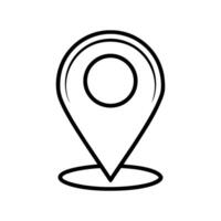 Location Pin Symbol - Minimalist Design for Maps, Navigation, and Event Planning vector