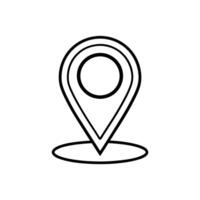 Location Pin Icon - Simple and Clean Design for Maps, Navigation, and Event Planning vector