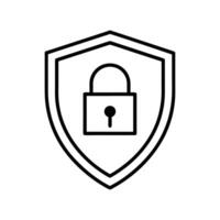 Data Protection Icon - Cybersecurity Symbol for Encryption, Network Security, and Online Safety vector