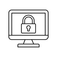 Encryption and Data Protection Icon - Cybersecurity Symbol for Online Safety and Privacy vector
