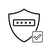 Encryption Shield Icon - Cybersecurity Design for Data Protection, Network Security, and Online Safety vector