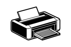 Contemporary Printer Machine - Digital Printing Design for Office and Tech Applications vector