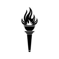 Stylish Flaming Torch Illustration for Symbolic Power, Illumination, and Decorative Design vector