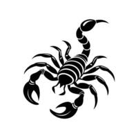 Curved Tail Scorpion - Minimalist Line Art Illustration for Modern Design Projects vector