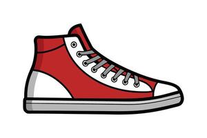 High-Top Sneaker Art - Minimalist Single-Line Illustration for Modern Footwear Themes vector