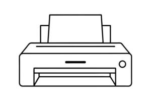 Modern Office Printer Illustration - Design for Digital Printing and Technology Use vector