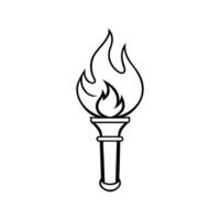 Torch Design - Stylish Flaming Illustration for Power and Decorative Themes vector