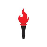 Decorative Flaming Torch - Illustration for Symbolic Power and Illuminating Designs vector