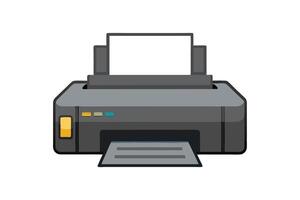Office Technology Printer - Digital Machine Illustration for Printing and Modern Themes vector