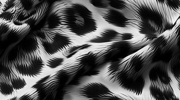 A black and white leopard print fabric photo