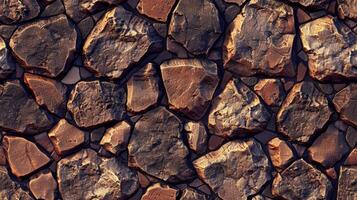 A stone wall with many different colors photo