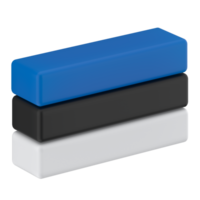 estonia flag in icon format in 3d render realistic, color blocs 3d png