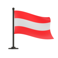Waving Flag of Austria in White Background. Austria Flag on pole for Independence day. The symbol of the state on wavy fabric png