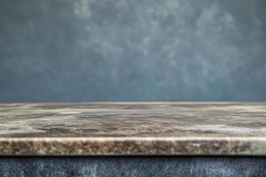Smooth tabletop with a textured background. photo