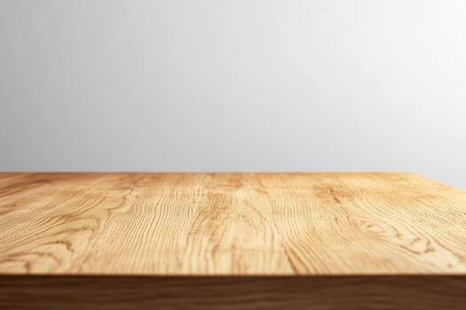 Wooden tabletop with a simple gradient background. photo