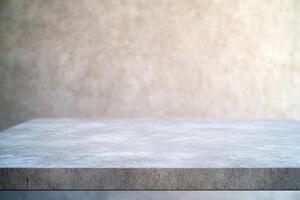 Smooth concrete surface with a blurred background. photo