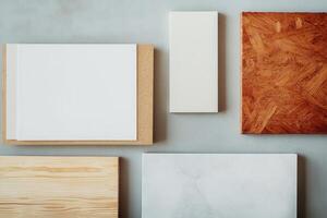 Various textured surfaces for design and presentation. photo