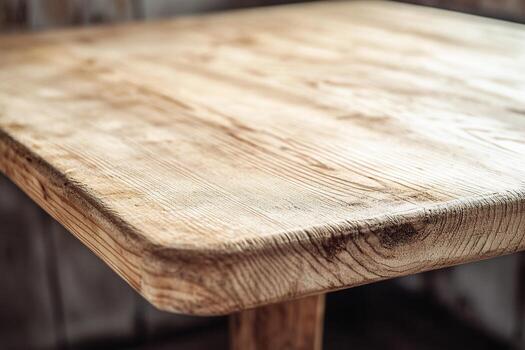 Close-up of a wooden table surface with natural texture. photo