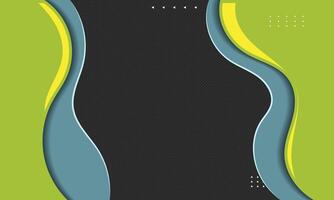 Abstract wavy curved fluid border modern background vector
