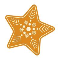 Gingerbreads, Christmas cookies. Xmas gingerbread, biscuits of different shapes with a sweet sugar glaze. Festive holiday dessert, bakery on white background. vector