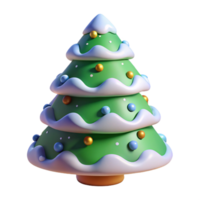 A christmas tree is shown in a 3d rendering png
