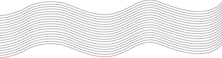 Abstract thin line wave background with seamless striped pattern for modern designs vector