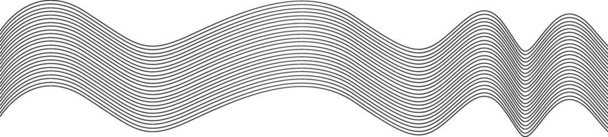 Minimalist line art with wavy seamless pattern for a futuristic graphic design template vector