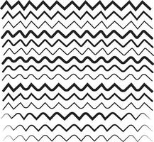 Editable wave line icon featuring smooth horizontal squiggles for various designs. vector