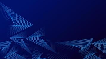 Blue gradient abstract background with triangle line pattern. futuristic technology concept. illustration vector