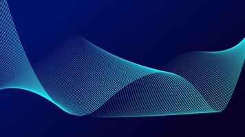 Abstract dark blue background with shiny flowing lines. Futuristic technology concept. vector